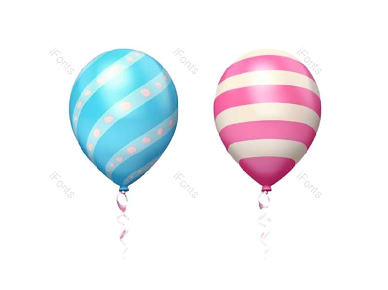 装饰图片,蓝色元素,气球PNG,漂浮免抠素材